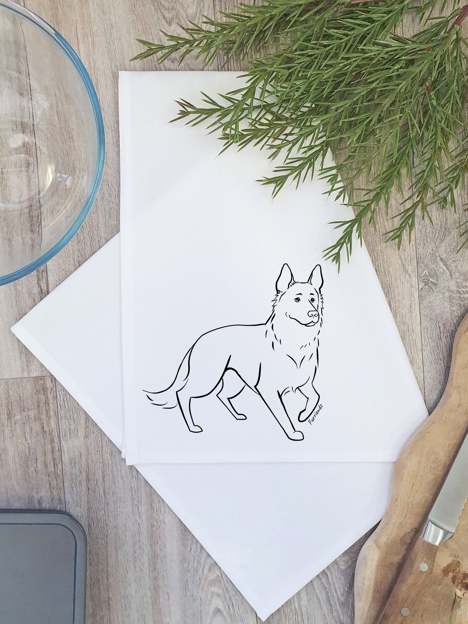 German Shepherd Tea Towel