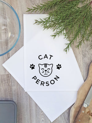 Cat Person Tea Towel