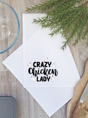 Crazy Chicken Lady Tea Towel