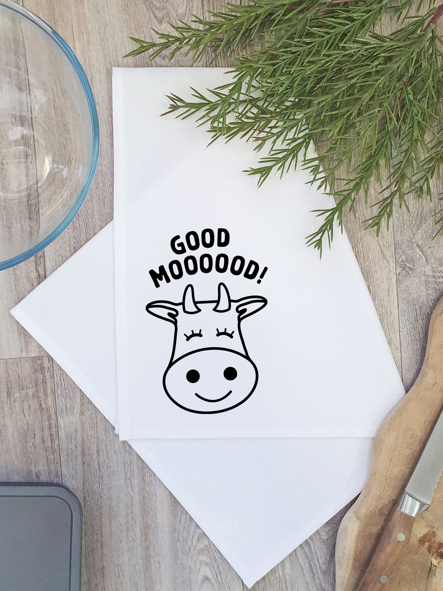 Good Moooood Tea Towel