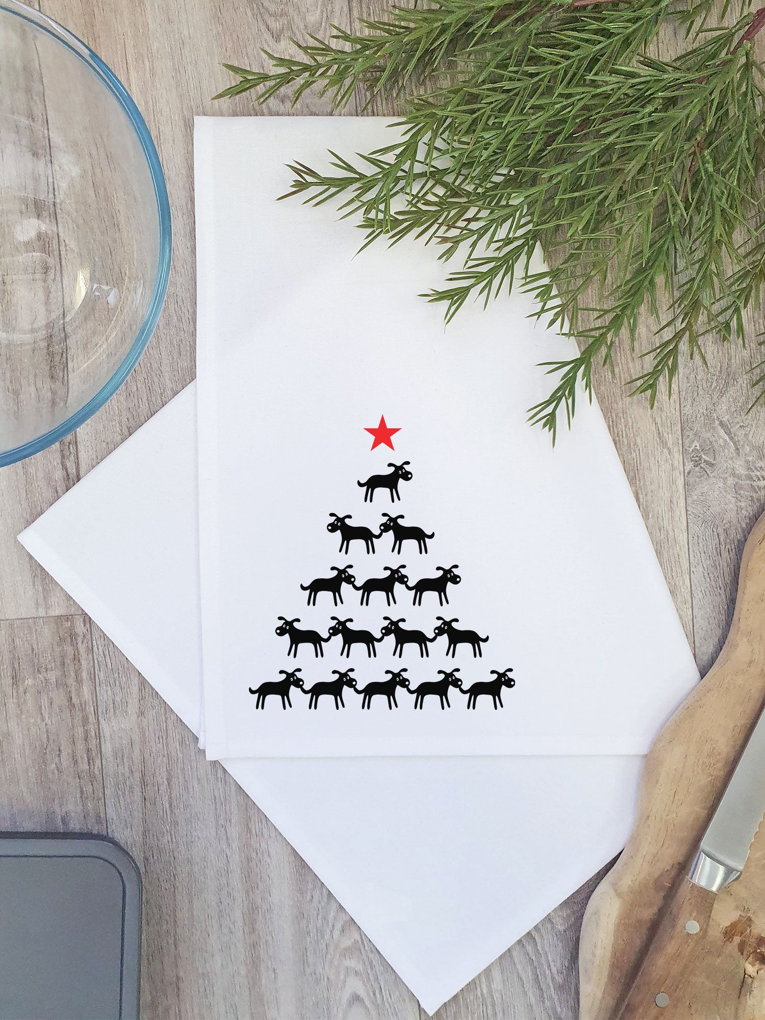 K9 Christmas Tree Tea Towel
