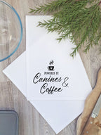Canines & Coffee Tea Towel