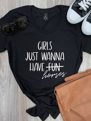 Girls Just Wanna Have Horses Chelsea Slim Fit Tee