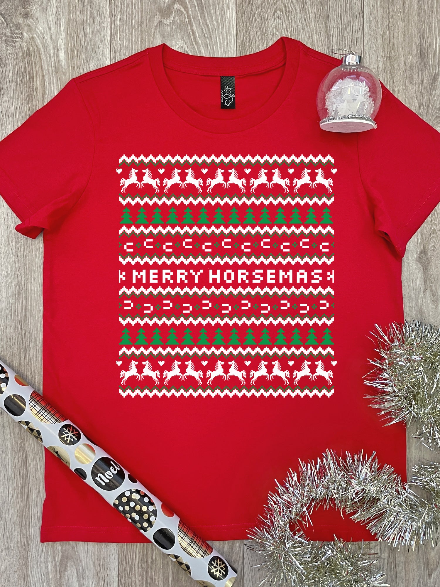 Merry Horsemas Ugly Sweater Ava Women's Regular Fit Tee