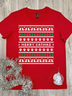 Merry Catmas Ugly Sweater Ava Women's Regular Fit Tee