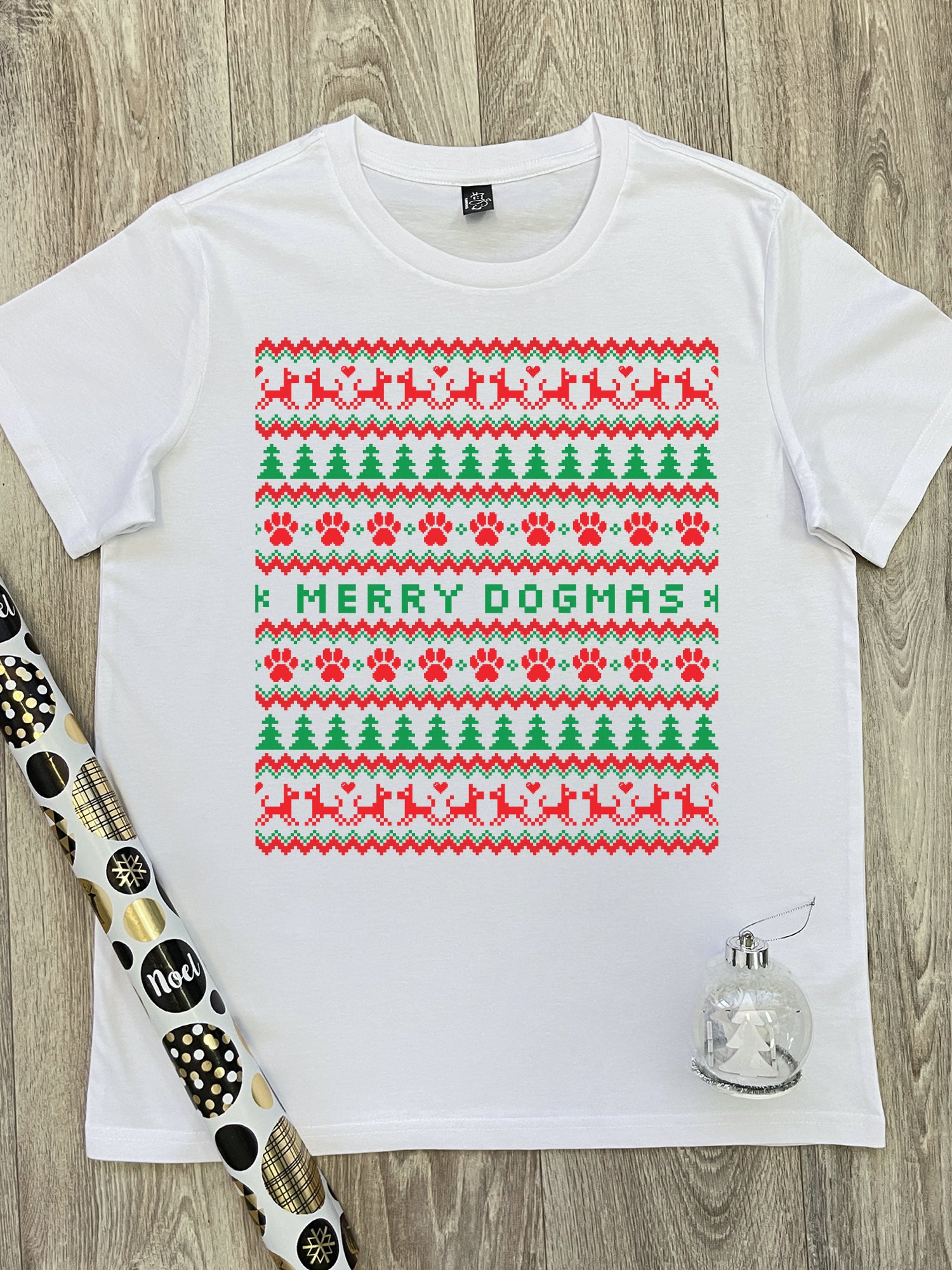 Merry Dogmas Ugly Sweater Ava Women's Regular Fit Tee