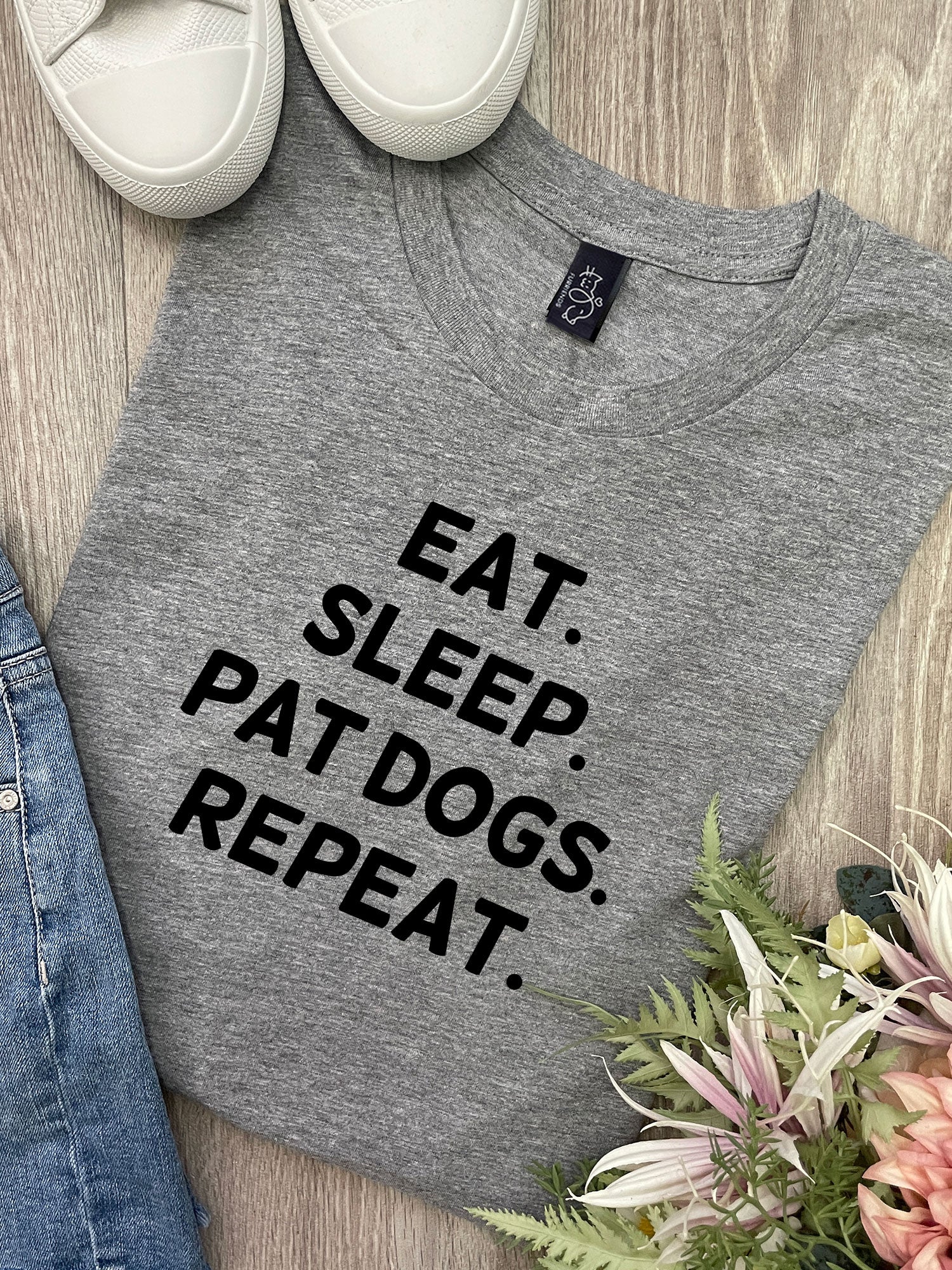 Eat. Sleep. Pat Dogs. Repeat. Ava Women's Regular Fit Tee