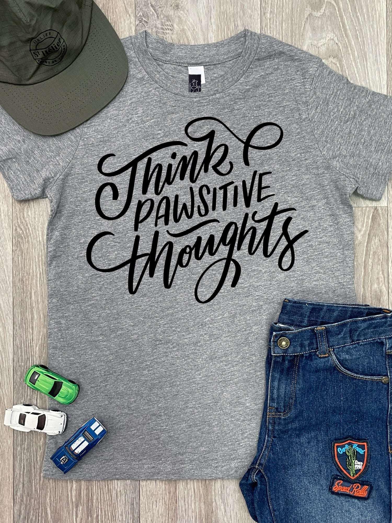 Think Pawsitive Thoughts Youth Tee