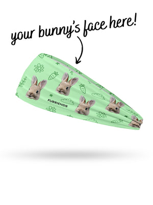 Custom Rabbit Face Eco Performance Headband