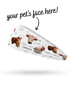 Custom Farm Animal Face Eco Performance Headband