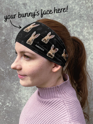 Custom Rabbit Face Eco Performance Headband