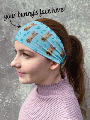 Custom Rabbit Face Eco Performance Headband