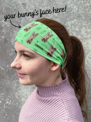 Custom Rabbit Face Eco Performance Headband
