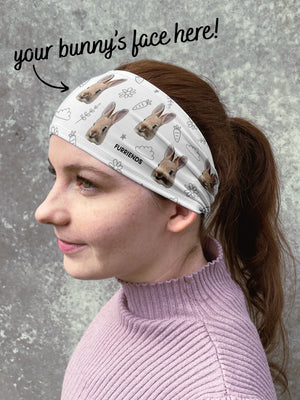 Custom Rabbit Face Eco Performance Headband