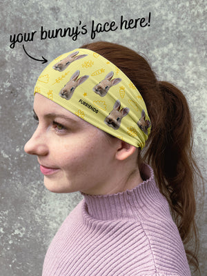 Custom Rabbit Face Eco Performance Headband