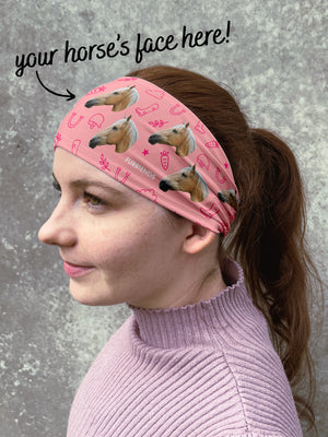 Custom Horse Face Eco Performance Headband