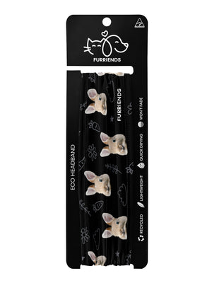 Custom Rabbit Face Eco Performance Headband