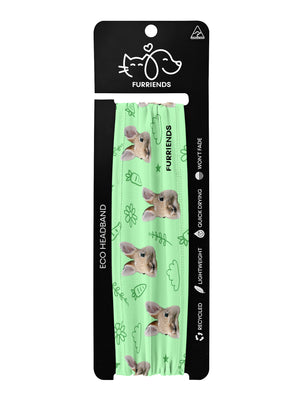 Custom Rabbit Face Eco Performance Headband