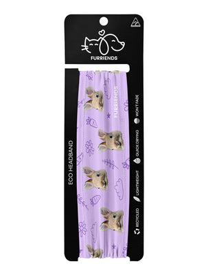 Custom Rabbit Face Eco Performance Headband