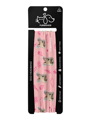 Custom Rabbit Face Eco Performance Headband