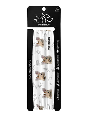 Custom Rabbit Face Eco Performance Headband