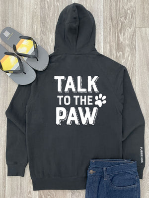 Talk To The Paw Zip Front Hoodie