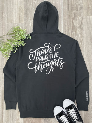 Think Pawsitive Thoughts Zip Front Hoodie