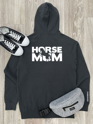 Horse Mum Silhouette Zip Front Hoodie