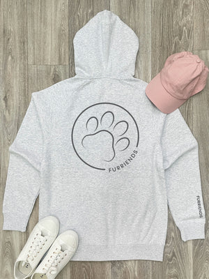 Paw Print Zip Front Hoodie