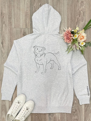 Staffordshire Bull Terrier Zip Front Hoodie