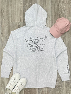 Wiggly Butts Make Me Nuts Zip Front Hoodie