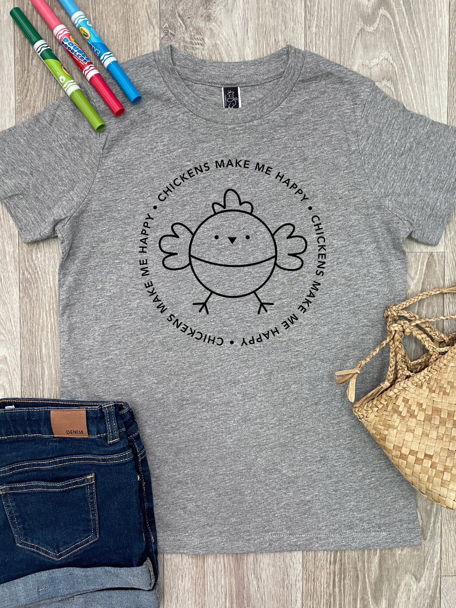 Chickens Make Me Happy Youth Tee