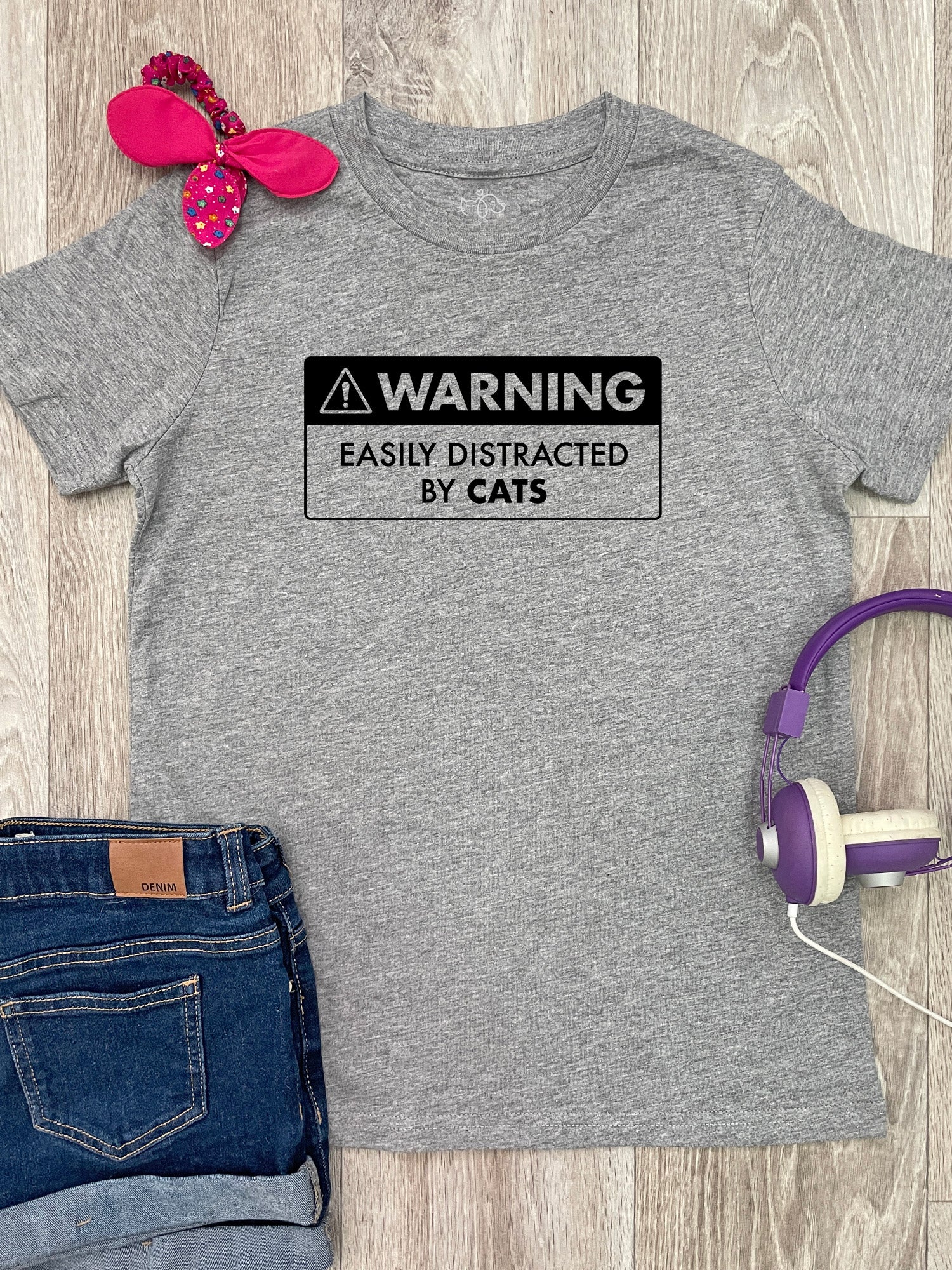 Warning Sign! Easily Distracted By... Customisable Youth Tee