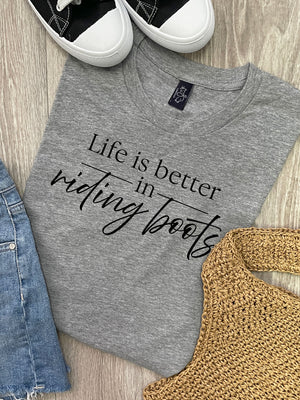 Life Is Better In Riding Boots Ava Women's Regular Fit Tee