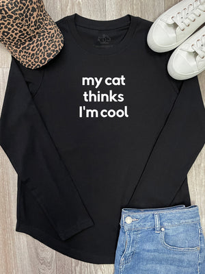 My Cat Thinks I'm Cool Olivia Long Sleeve Tee