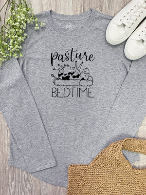 Pasture Bedtime Cow Theme Olivia Long Sleeve Tee