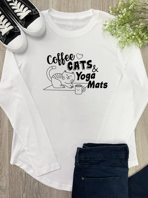 Coffee Cats & Yoga Mats Olivia Long Sleeve Tee