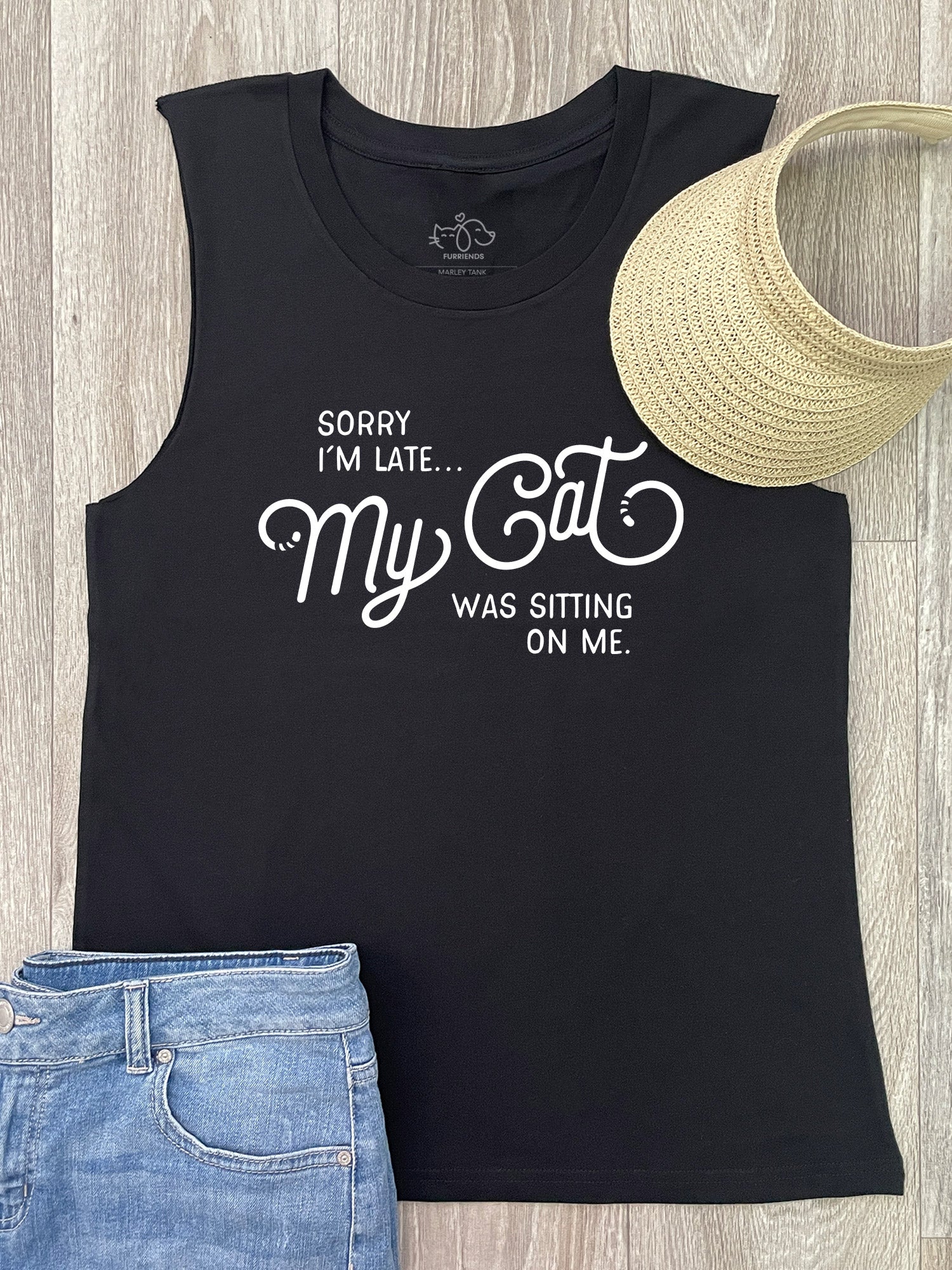 Sorry I'm Late My Cat Was Sitting On Me Marley Tank