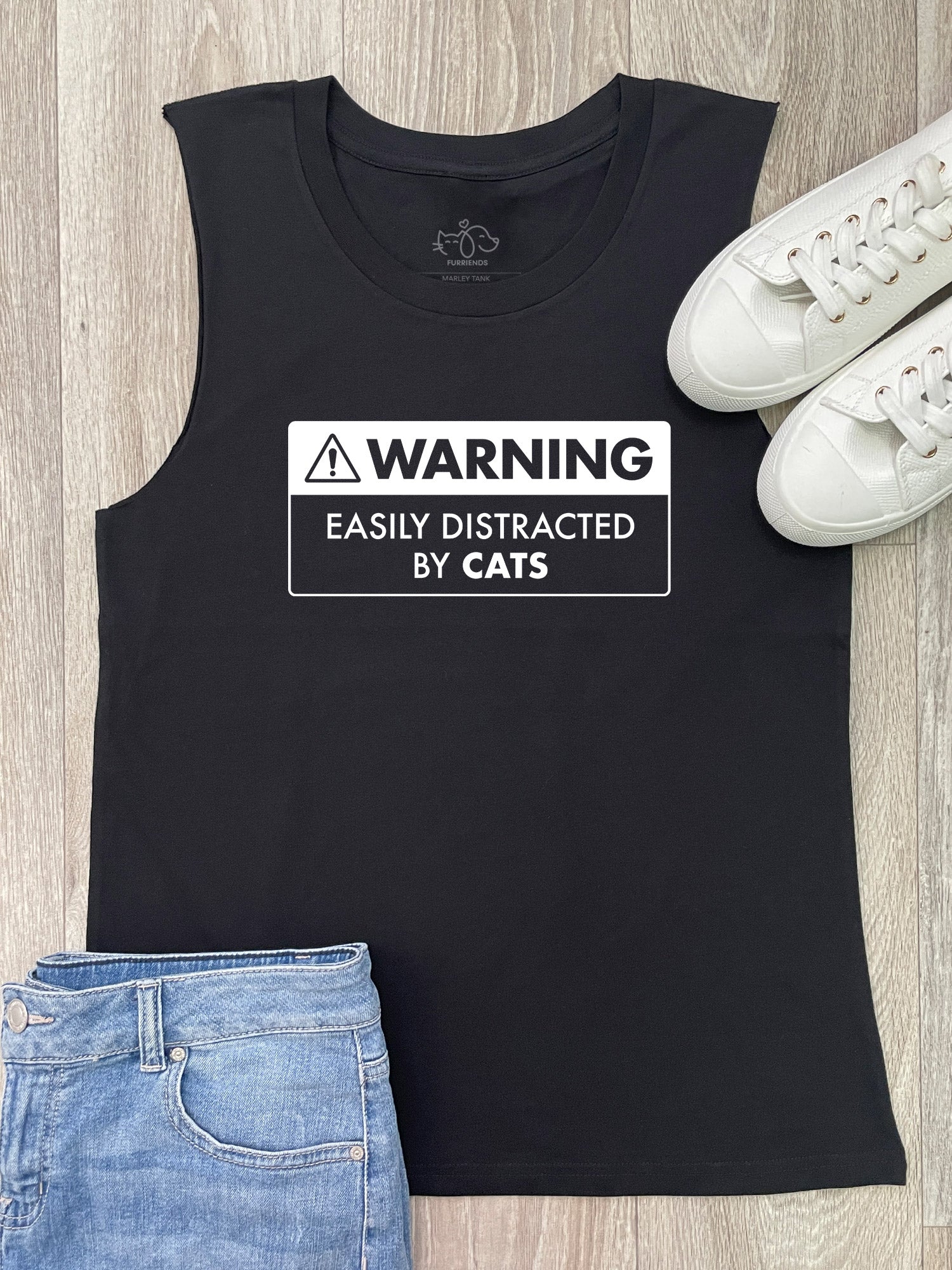 Warning Sign! Easily Distracted By... Customisable Marley Tank