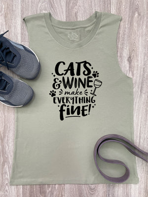 Cats & Wine Make Everything Fine Marley Tank