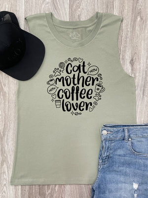 Cat Mother Coffee Lover Marley Tank