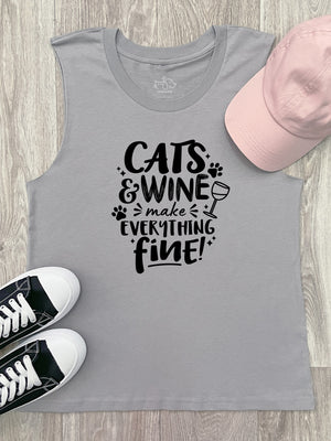 Cats & Wine Make Everything Fine Marley Tank