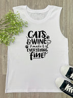 Cats & Wine Make Everything Fine Marley Tank