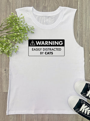 Warning Sign! Easily Distracted By Cats Marley Tank