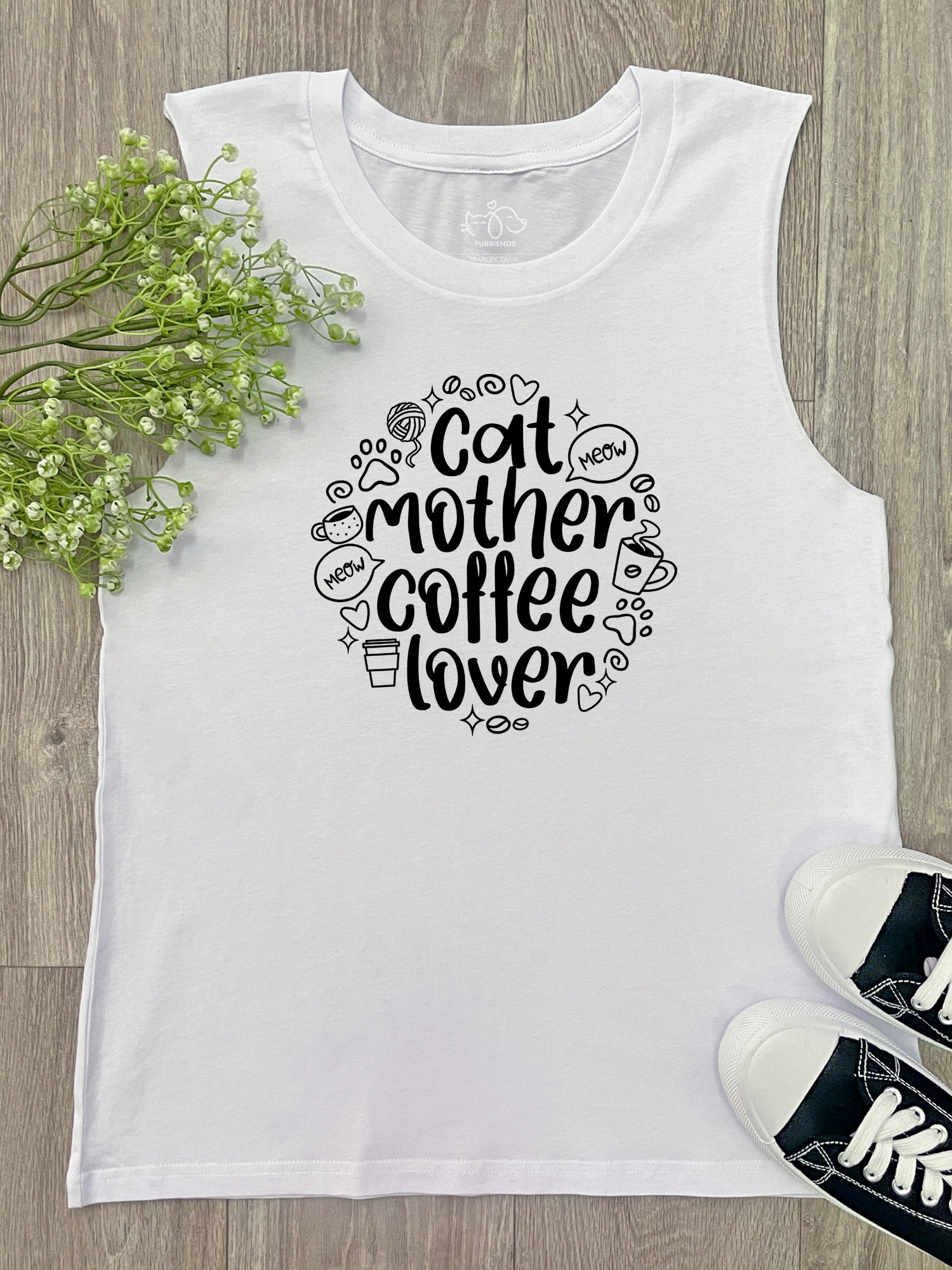 Cat Mother Coffee Lover Marley Tank