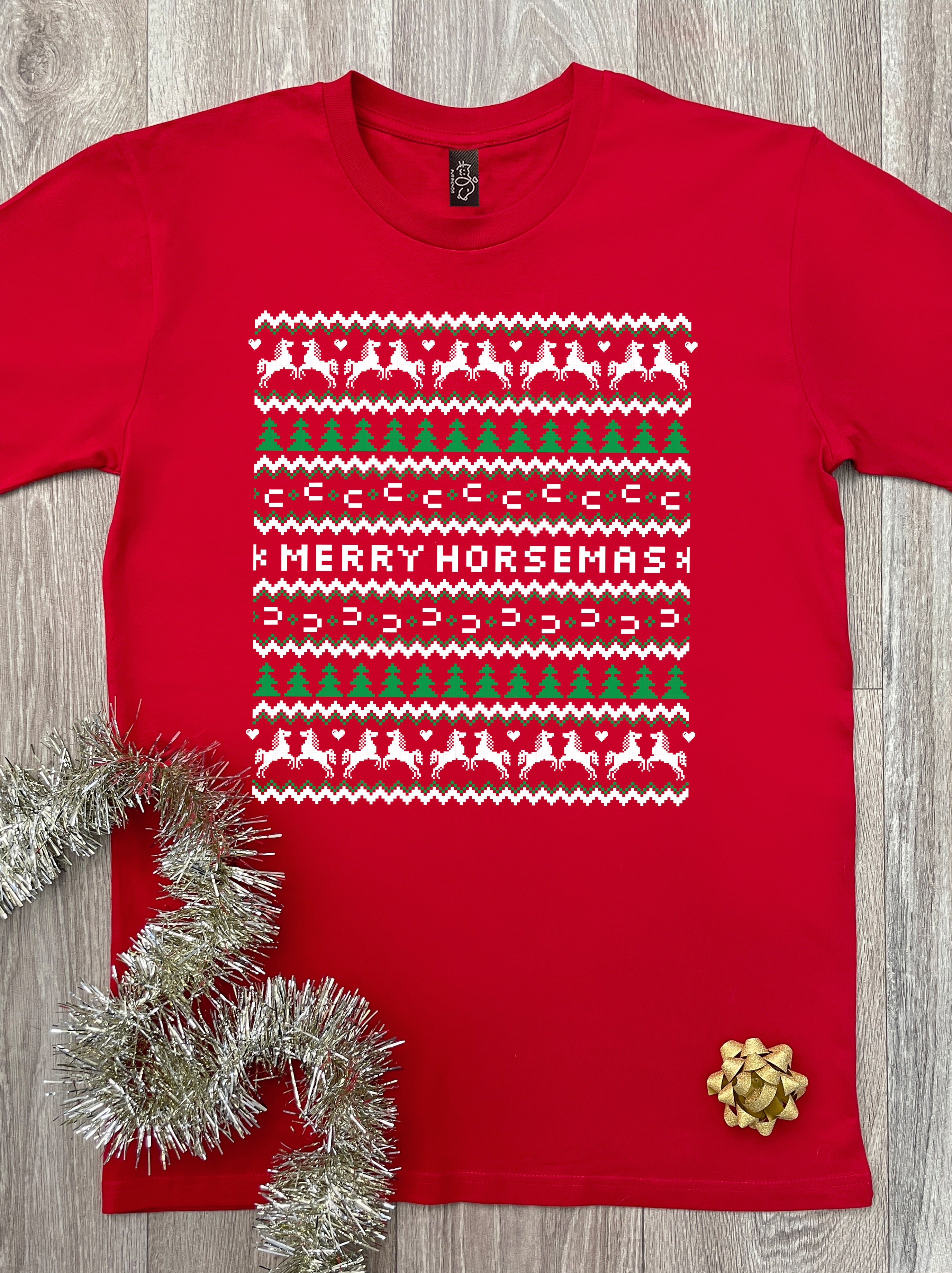 Merry Horsemas Ugly Sweater Essential Unisex Tee