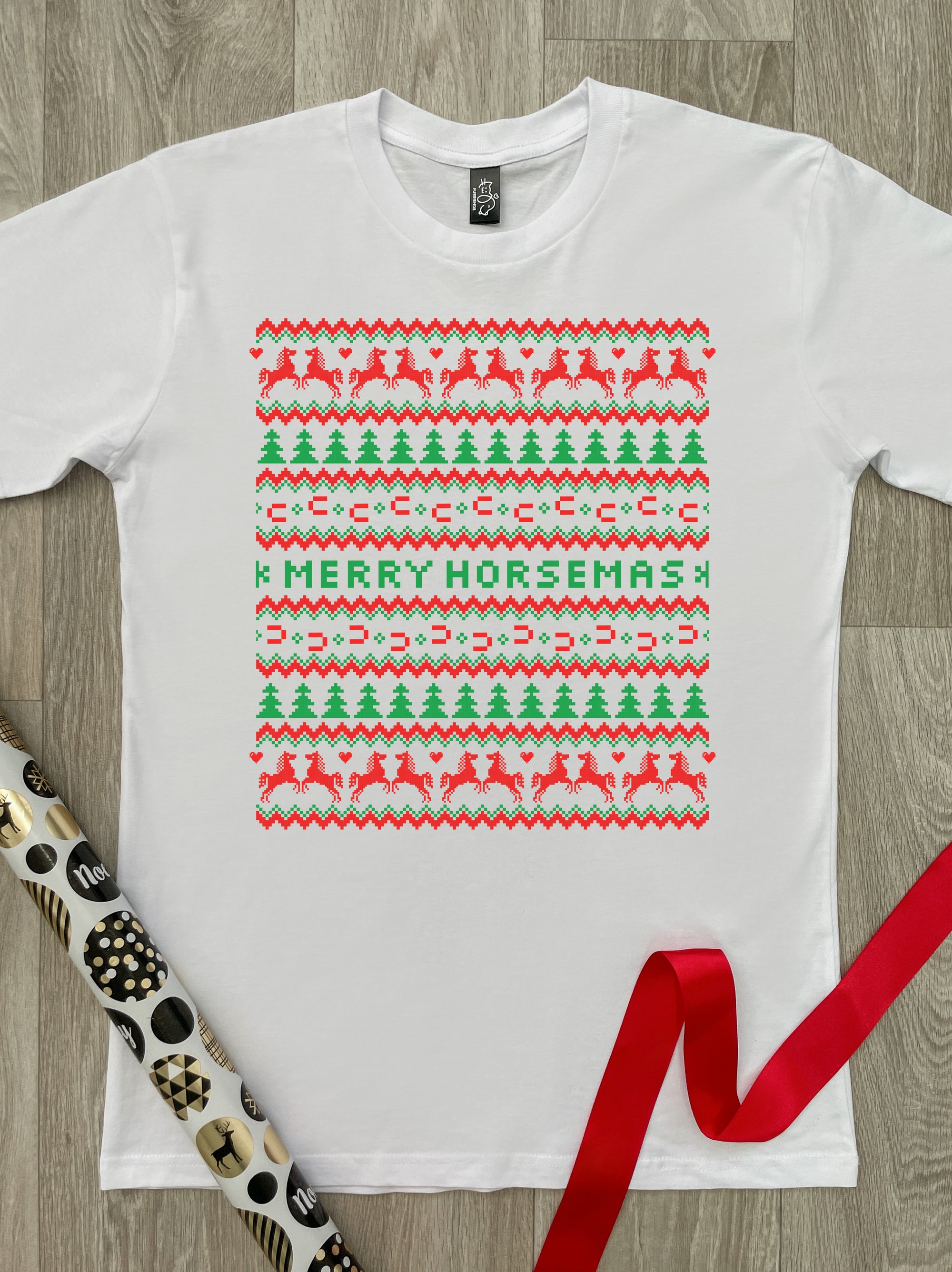 Merry Horsemas Ugly Sweater Essential Unisex Tee