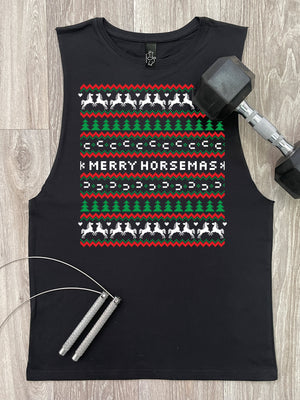 Merry Horsemas Ugly Sweater Axel Drop Armhole Muscle Tank