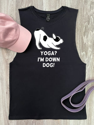 Yoga? I'm Down Dog! Axel Drop Armhole Muscle Tank