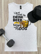 Drink Beer & Hang With My Dog Axel Drop Armhole Muscle Tank